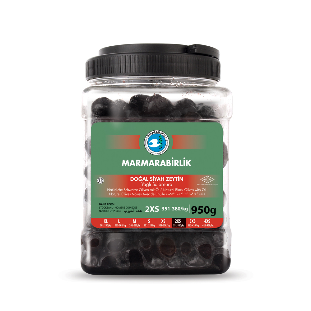 Marmarabirlik Маслины Черные Вяленые Ekstra - 2XS 950гр 